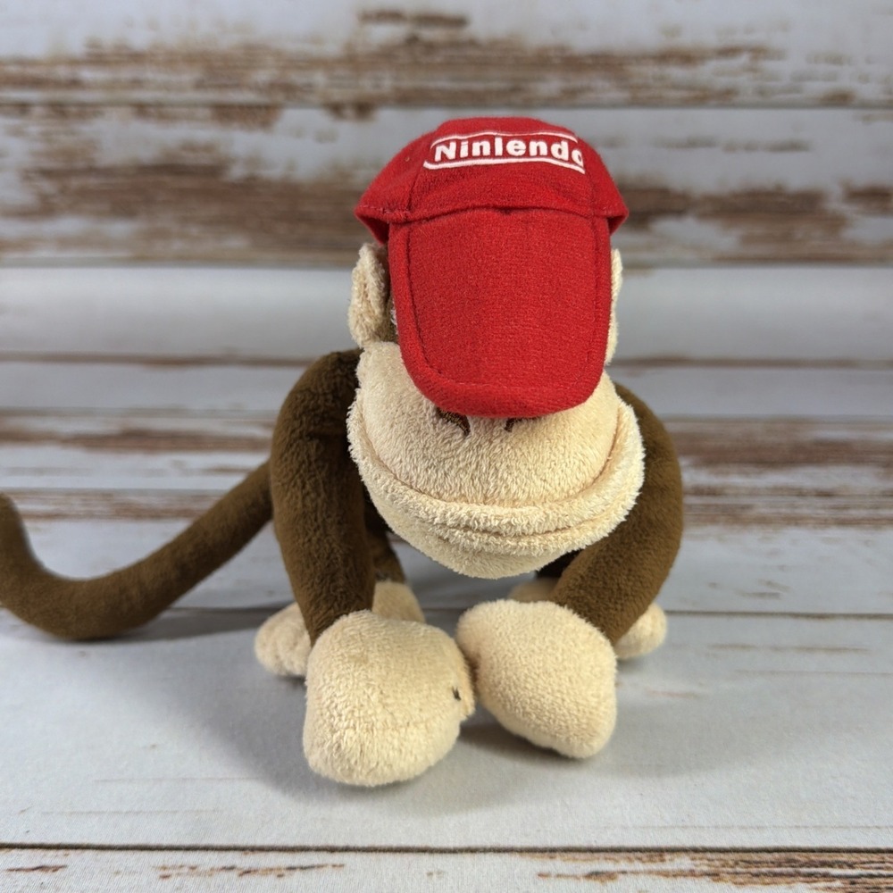 2011 Official Nintendo Diddy Kong 7" Plush Super Mario All Star No Vest Used